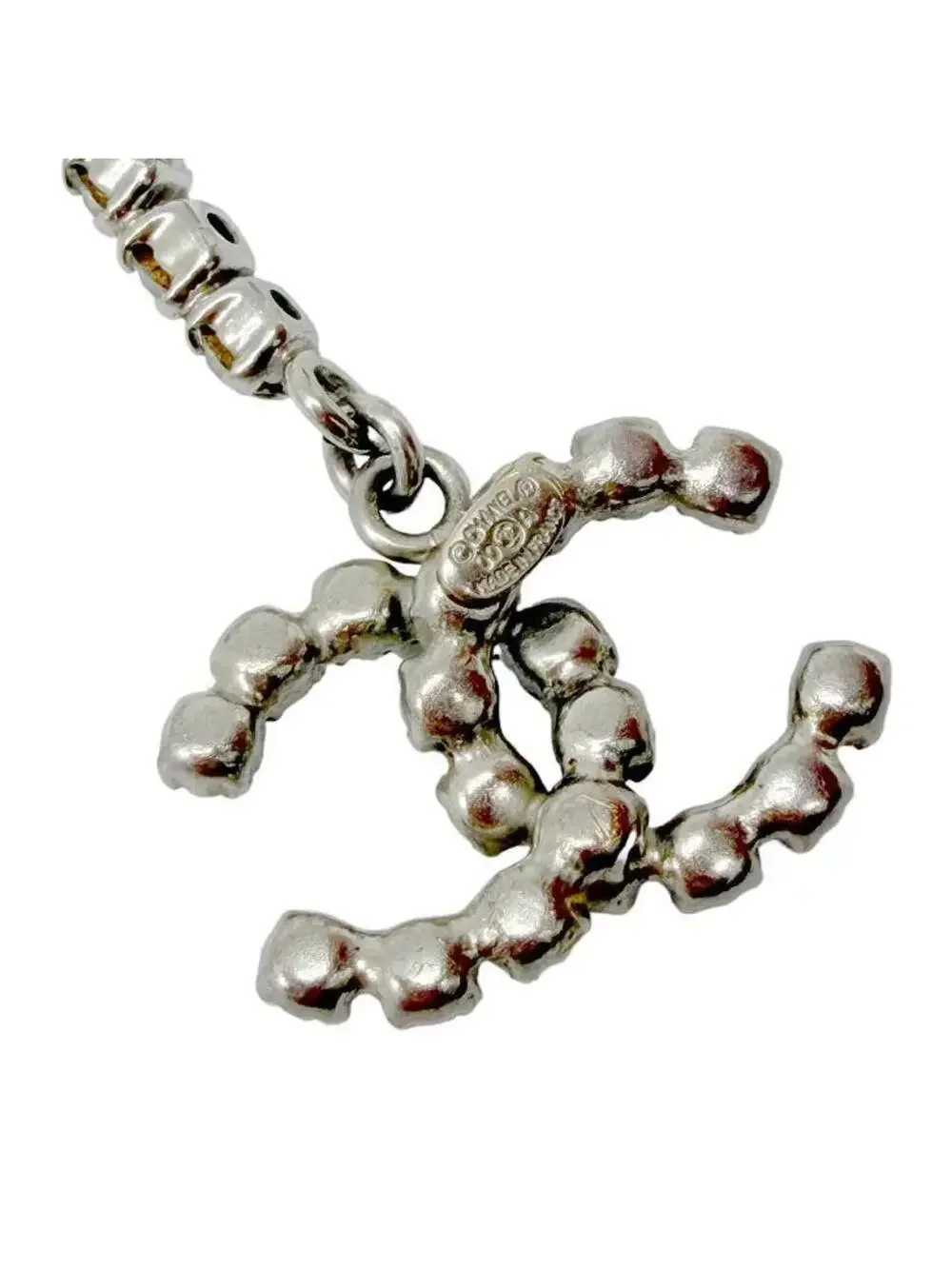 Chanel Cc Logo Earrings Sterling Silver #247130C90B